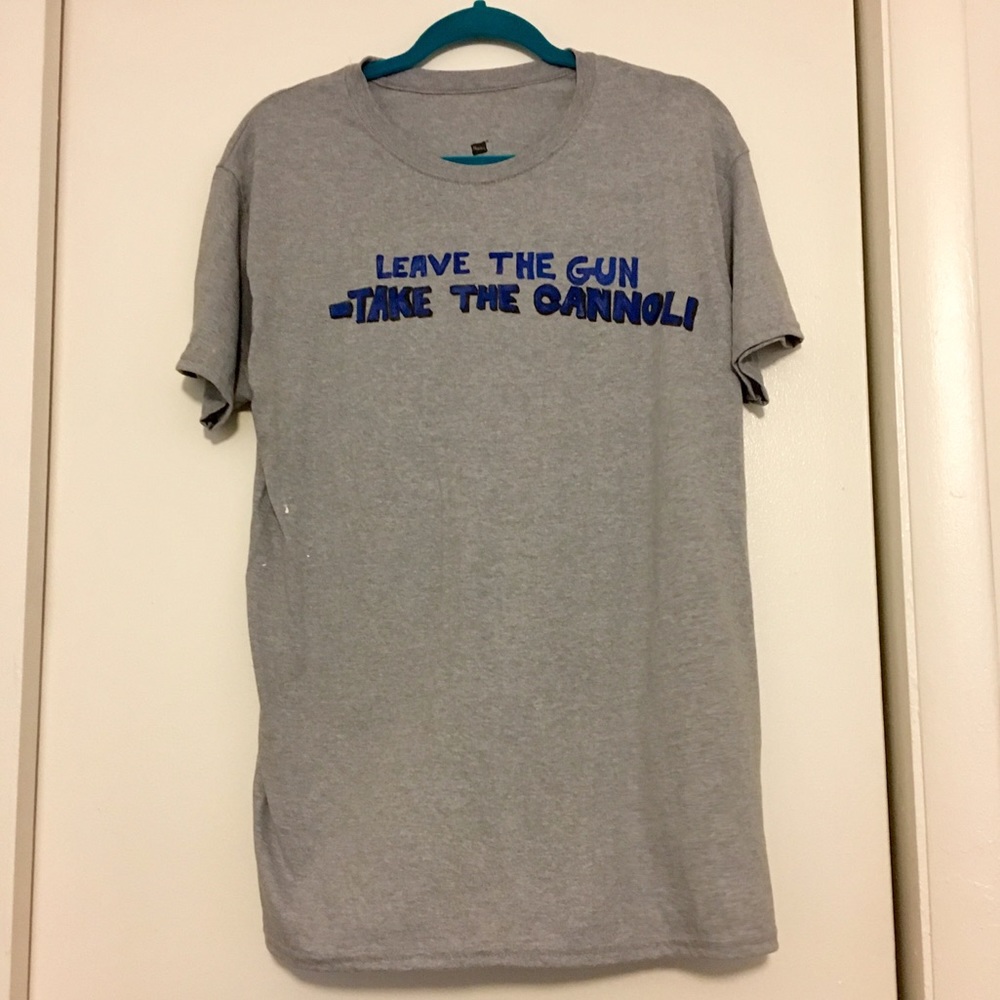Epic “The Godfather” quote hand-painted Gray tee